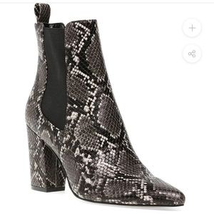 Steve Madden Snake Print Block Heel Boot